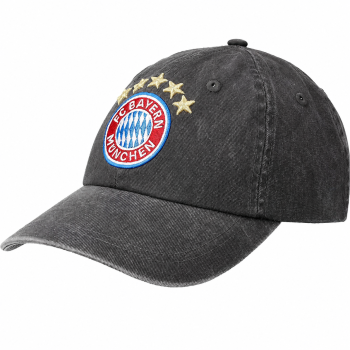 FC Bayern München Baseballcap Logo washed Grau verstellbar
